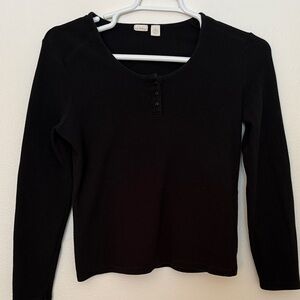 Caslon Classic Waffle Weave Long Sleeve Shirt